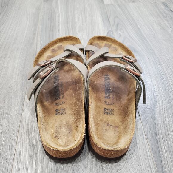 Birkenstock Mayari Sandals Womens Size 39 8.5 Leather Cork Footbed Comfort Shoes - Picture 2 of 7